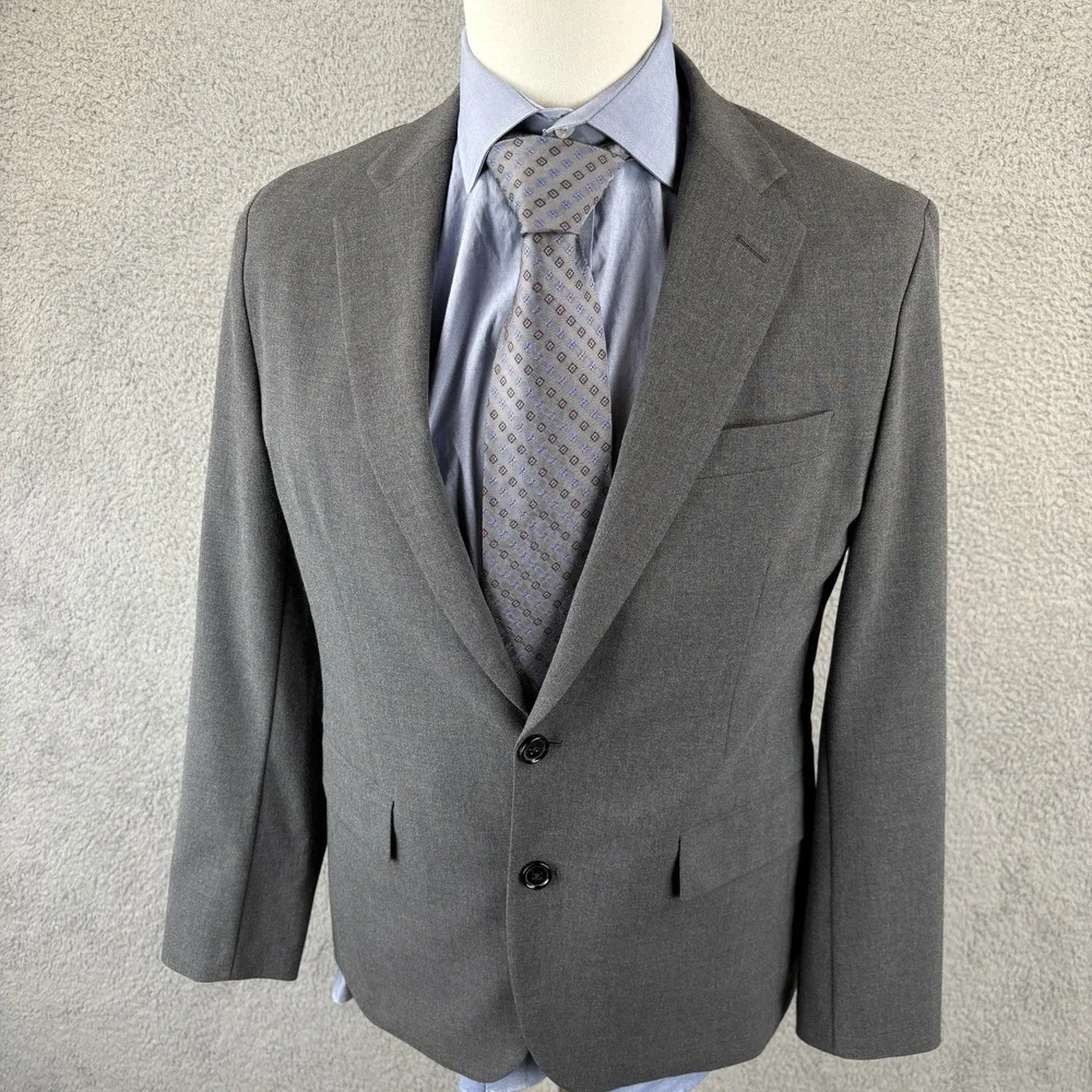 J Crew Thompson Blazer Mens 38S Gray Stretch Sport Coat Jacket 2 Button